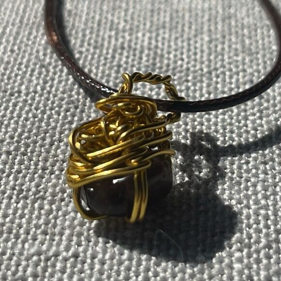 🌋 SMOKEY QUARTZ BOHO GEMSTONE PENDANT NECKLACE 🌋 - Picture 9 of 9